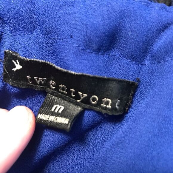 Twenty One Sleeveless Sundress Blue/Black Size M - Picture 4 of 7